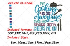 Cooking Embroidery, Kitchen Embroidery, Towel Design Product Image 1