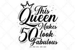 50th Birthday Svg, 50 Years Old, Birthday Girl Svg Product Image 1