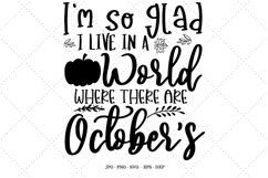 October Svg, October Shirt Svg, Fall Shirt for Women Product Image 1