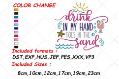 Summer Embroidery, Vacation Embroidery, Summer File Product Image 1