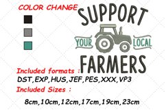 Farmer Embroidery, Tractor Embroidery, Gift for Farmers Product Image 1