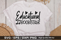 Educational Rockstar SVG - Teacher Design Product Image 1