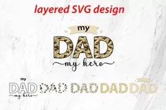 My Dad My Hero svg Fathers day quotes camouflage pattern svg Product Image 3