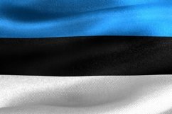 Estonia flag - waving textile background Product Image 1