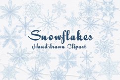 Snowflakes Watercolor Clipart Product Image 1