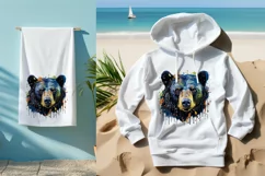 Bright watercolor grizzly bear,transparent PNG/JPEG Product Image 3