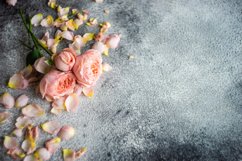 Beautiful floral card concept with fresh roses Product Image 1