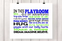 Children's Playroom Sign svg, playroom wall decal cut file Product Image 2