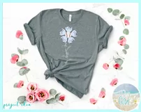 Proud Baseball Mom His Biggest Fan Flower with Leaves SVG Product Image 2