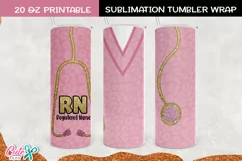 RN Nurse day 20 Oz. Skinny Tumbler sublimation Product Image 1
