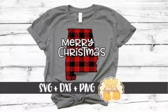 Alabama - Buffalo Plaid State - SVG PNG DXF Cut Files Product Image 1