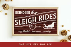Reindeer Sleigh Rides Christmas Sign svg eps png pdf dxf Product Image 5