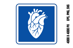 Blue Cardiology Sign Product Image 1