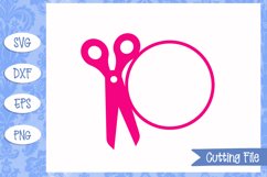 Scissors Monogram SVG File Product Image 1