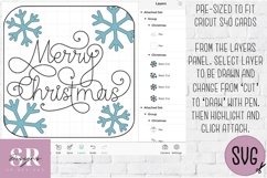 Christmas insert card | Paper cutting | Cricut S40 card SVG Product Image 2