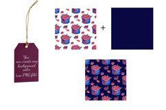 Flowers and fruits bouqets. Set of seamless patterns. Product Image 4