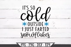 It's So Cold Outside I Just Farted Snowflakes SVG Product Image 1