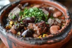 Traditional bean stew in clay pot Product Image 1