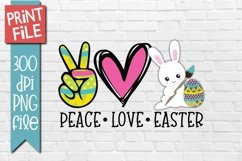 Peace Love Easter Sublimation Design Product Image 1