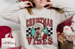 Retro Mrs. Claus |Christmas Vibes Sublimation Png Product Image 2
