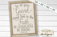 Be On Your Guard Have Faith Strong SVG DXF Cut File Product Image 1