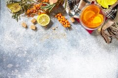 Hot Sea buckthorn tea with lemon. Product Image 1