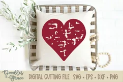 Grunge Heart SVG - Distressed Heart SVG - DXF - EPS - PNG Product Image 2