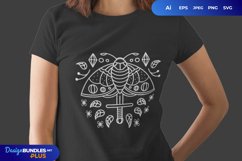 Monogram Moth and Dagger SVG Product Image 1