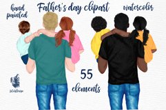 Father and children, Father's day clipart,Father's day gift Product Image 1