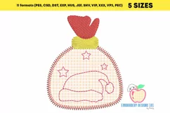 Gift Bag Of Santa In Red Applique.jpg Product Image 2