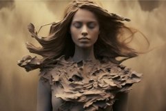 Ethereal woman with flowing earthy textures Product Image 1