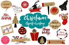 Christmas Clipart I Christmas Overlays I Holiday Graphics Product Image 1