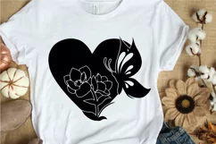 Butterfly Heart SVG PNG EPS DXF Files Butterfly SVG Cut File Product Image 6