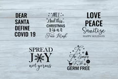 Christmas COVID Clipart Set- Quarantine Chrismtas-Pandemic Product Image 3