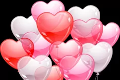 200 RED BALLOONS TRANSPARENT PNG FILES, PHOTOSHOP OVERLAYS Product Image 11