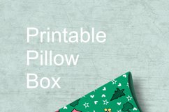 Printable Green Pillow Box for Small Favors Print n Cut File Product Image 3