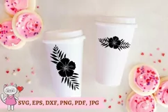 Hibiscus Silhouette Florals Svg, hand drawn Hibiscus Product Image 6