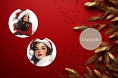 Christmas Car Coasters Mock Up, Red Christmas Flat Lay Product Image 2