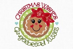 Gingerbread Girl Christmas Applique Design 1177 Product Image 2