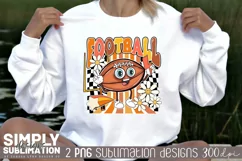 Groovy Football Sublimation Png with Matching Pocket Product Image 4