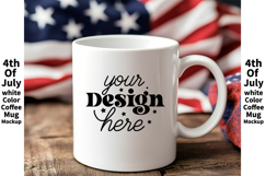4th of July white 11oz blank coffee mug mockup Product Image 1