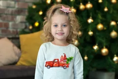Red Truck Christmas. Christmas Gnome. Watercolor Christmas. Product Image 2