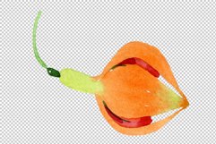 Orange Fuchsia Watercolor png Product Image 7