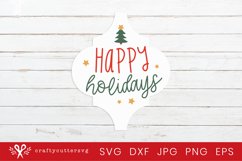 Arabesque Christmas Ornament Svg | Happy Holidays Svg Product Image 2