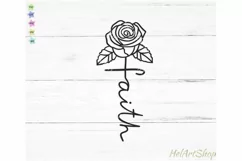 Faith Cross svg, Rose svg, Christian svg Product Image 1
