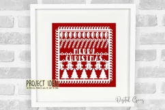 Merry Christmas paper cut design SVG / DXF / EPS / PNG files Product Image 6