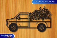 Floral Pickup Car Papercut Product Image 1
