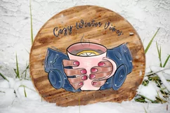 Cozy Winter Vibes Sublimation PNG, Its Cold Outside Product Image 6
