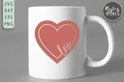 Valentine Love Heart SVG - PNG, DXF, EPS, SVG, Cut File Product Image 7