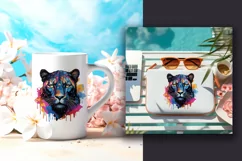 Bright watercolor Black Panther,transparent PNG/JPEG Product Image 4